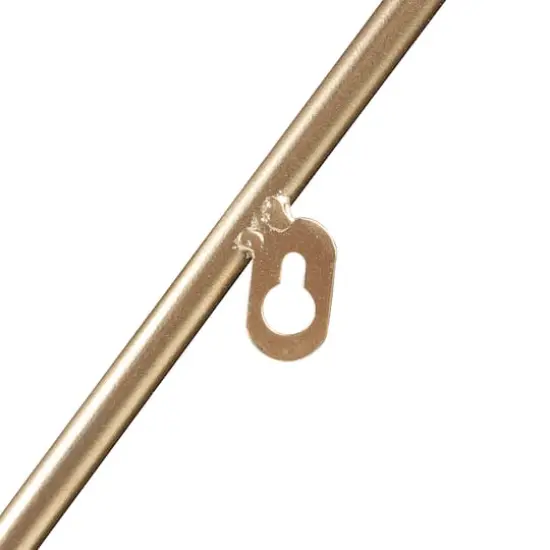 Hello Honey&reg; Wood & Gold Diamond Wall Shelf Black {8}