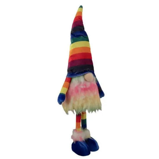 20.5" Bright Rainbow Striped Springtime Gnome {4}