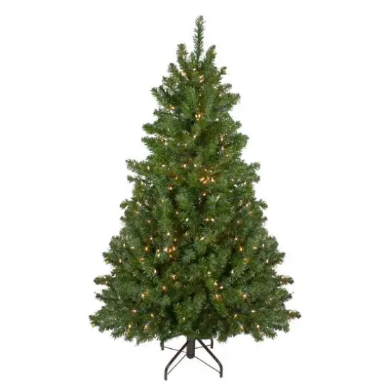 5ft. Pre-Lit Canadian Pine Artificial Christmas Tree, Clear Lights {7}
