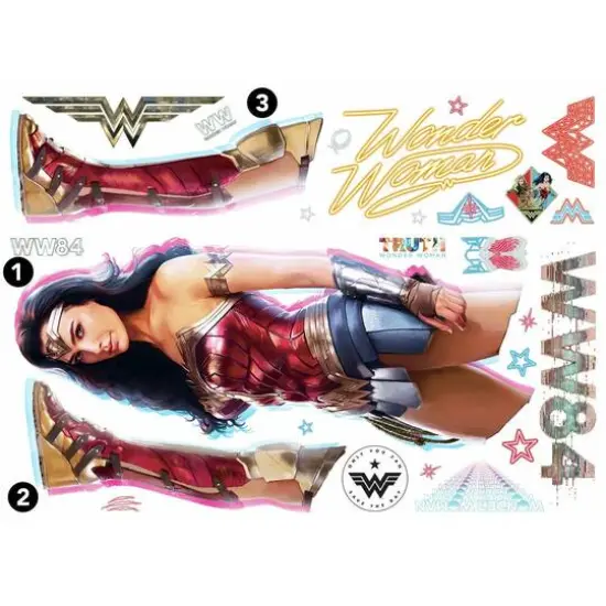 RoomMates Wonder Woman Peel & Stick Giant Wall Decals {1}