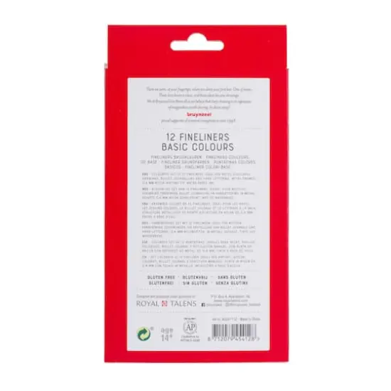 Bruynzeel Fineliner Basic 12 Color Pen Set {3}