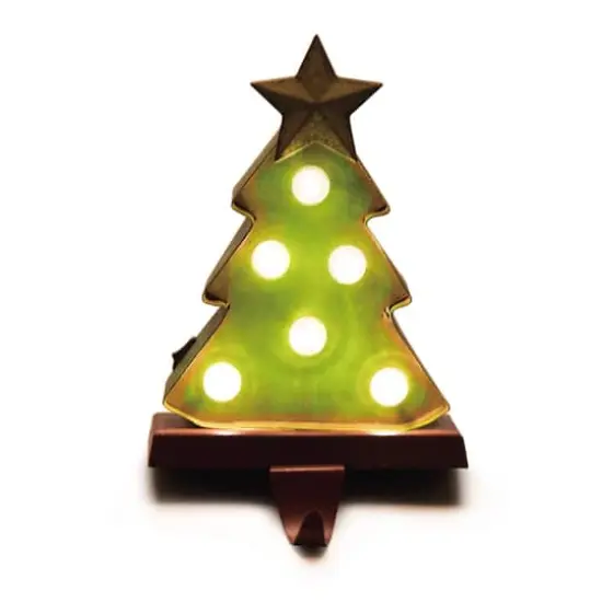 Glitzhome&reg; 7.5" Marquee LED Tree Stocking Holder {1}
