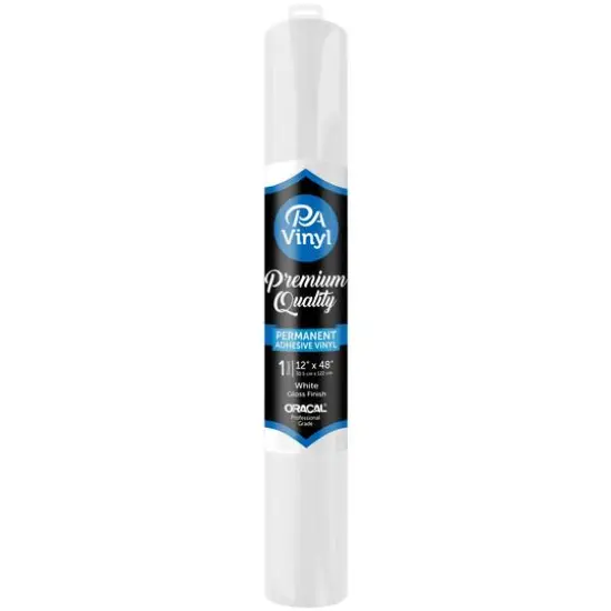 PA Vinyl Gloss Permanent Adhesive Vinyl White {1}