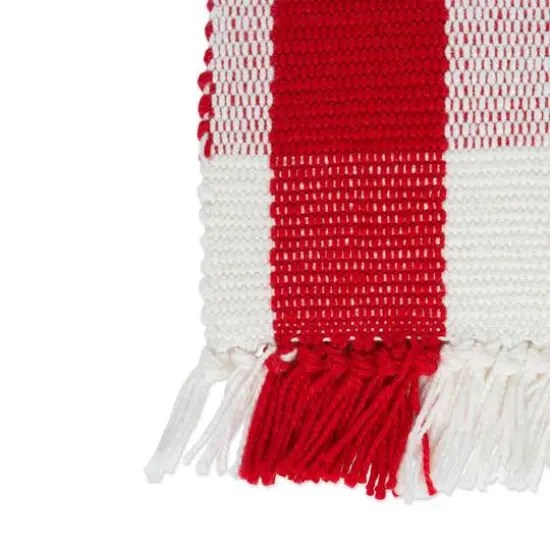 DII&reg; Red Tinsel Plaid Fringed Placemats, 6ct. {5}