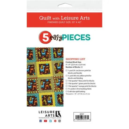 Leisure Arts&reg; 5 Easy Pieces Quilt Pattern {4}