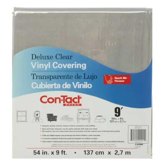 Con-Tact&reg; Clear Deluxe Vinyl Covering, 54" x 9ft. {1}