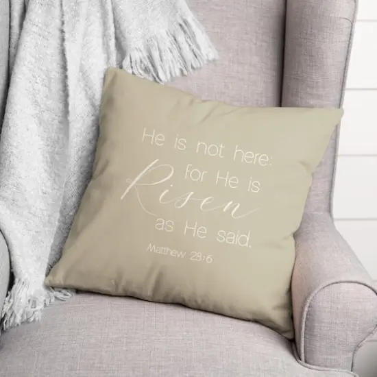 Risen Bible Pillow 2 18" x 18" Throw Pillow {4}