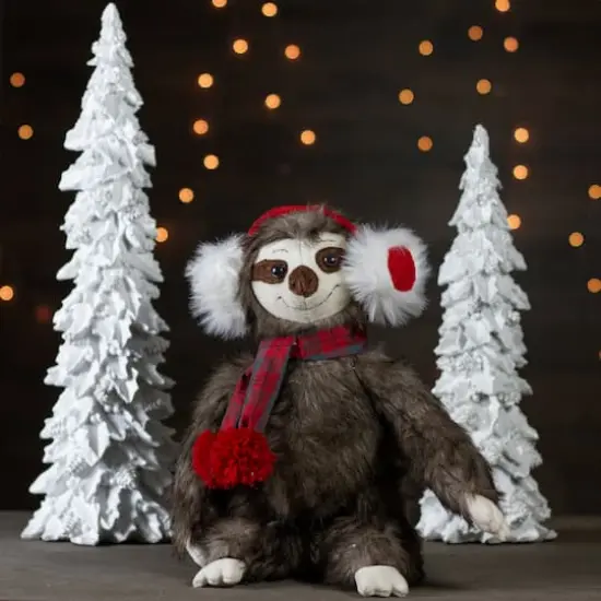12" Plush Sitting Sloth Tabletop Decoration {3}