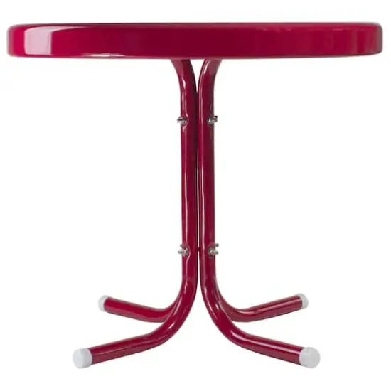 22" Outdoor Retro Tulip Side Table Pink {4}