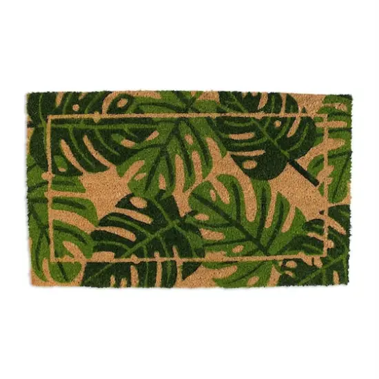 DII&reg; J&M Palm Leaves Vinyl Back Coir Doormat {1}