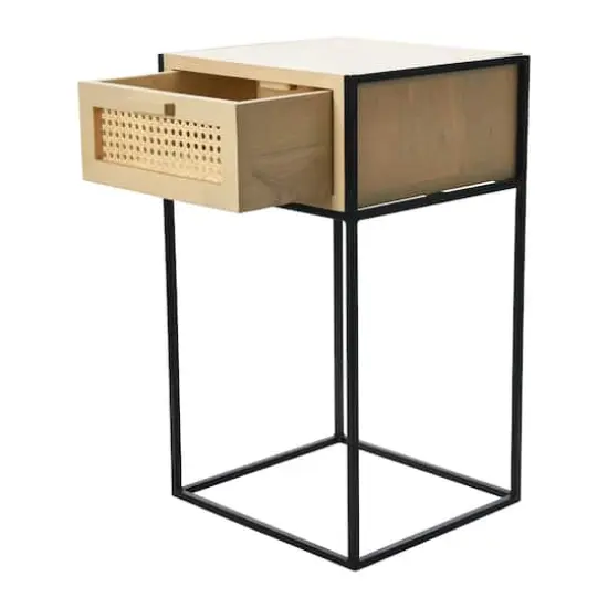 Hello Honey&reg; 22" Natural Cane & Mango Wood End Table {4}