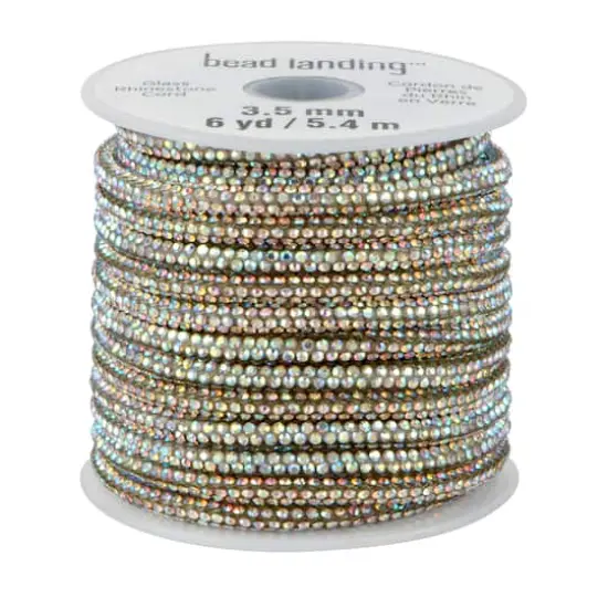 3.5mm Crystal AB Glass Rhinestone Cord, 6yd. by Bead Landing&trade; {3}