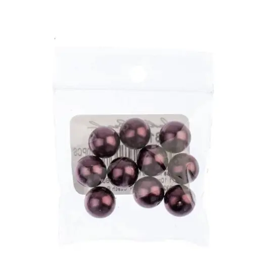 Preciosa Maxima 10mm Glass Nacre Pearls, 10ct. Light Burgundy {3}