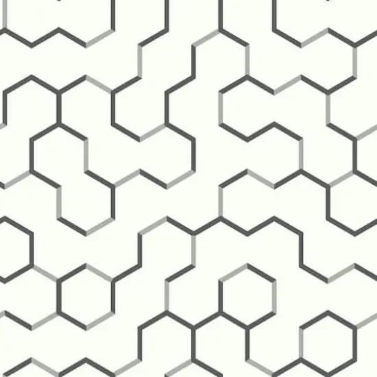 RoomMates Open Geometric Peel & Stick Wallpaper Black {1}