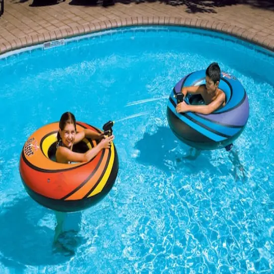 40" Blue & Orange Inflatable Power Blaster Inner Tube Set {3}