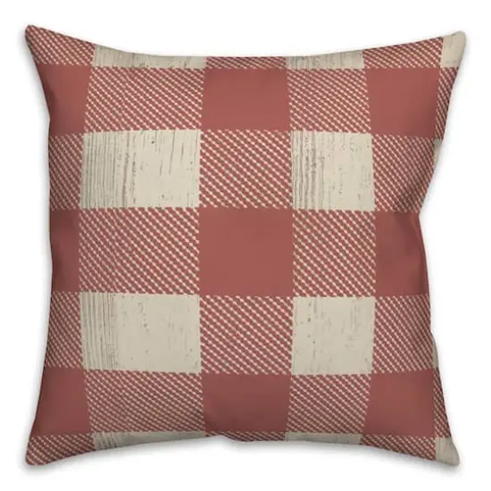 Red Buffalo Check Throw Pillow {1}