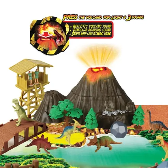 Red Box Toy Light & Sounds Pre-Historic Times: Large Dinosaur Park with Walking T-REX {4}