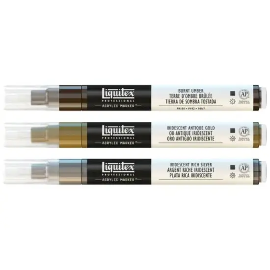 Liquitex&reg; Professional Fine Paint Marker 3 Color Set, Iridescent {3}