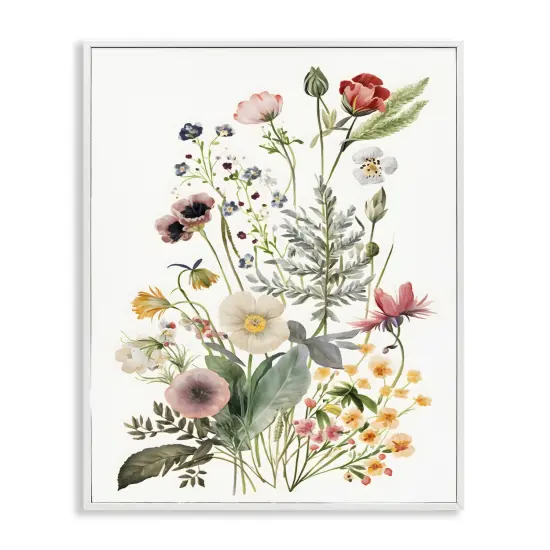 Stupell Industries Subtle Spring Blossoms Framed Giclee Art White {1}