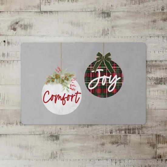 Comfort Joy Ornaments 27x18 Floor Mat {3}