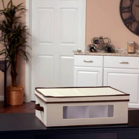 Household Essentials Glassware Storage Box White {3}