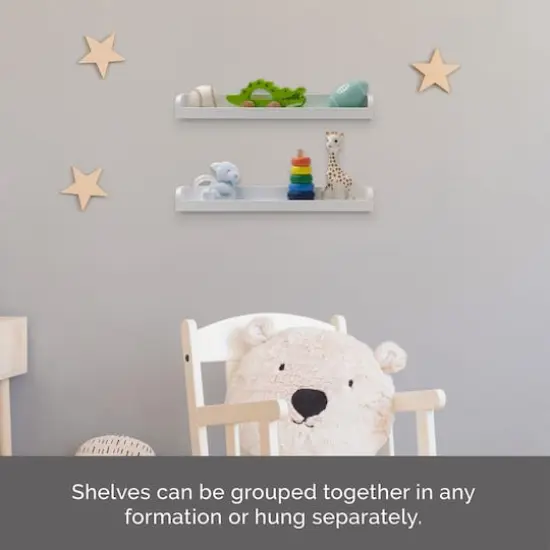 Melannco White MDF 18" Shelf, 2ct. {4}