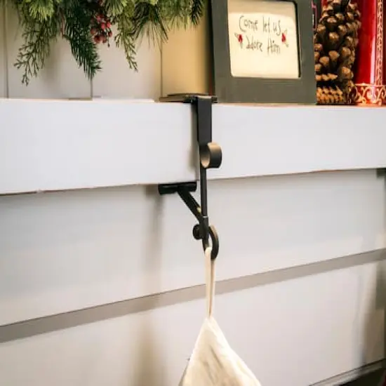 Brown Mantel Garland & Christmas Stocking Holder, 2ct. {7}