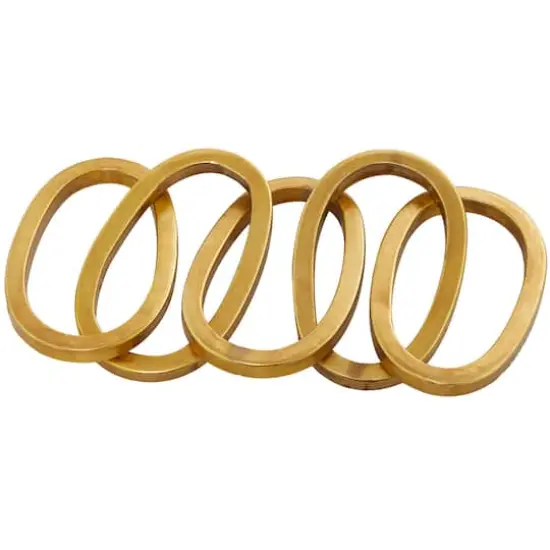 CosmoLiving by Cosmopolitan 3ft. Metal Chain Sculpture Gold {1}