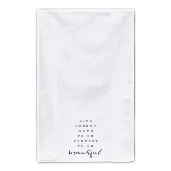 Life is Beautiful Tea Towel Set White {5}