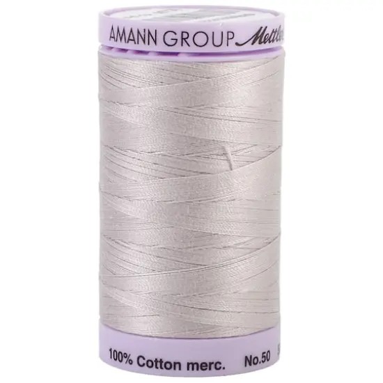 Mettler 50wt Cloud Gray Silk Finish Cotton Thread, 547yd. {1}