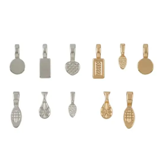 Gold & Rhodium Glue-On Bail Blanks Mix by Bead Landing&trade; {1}