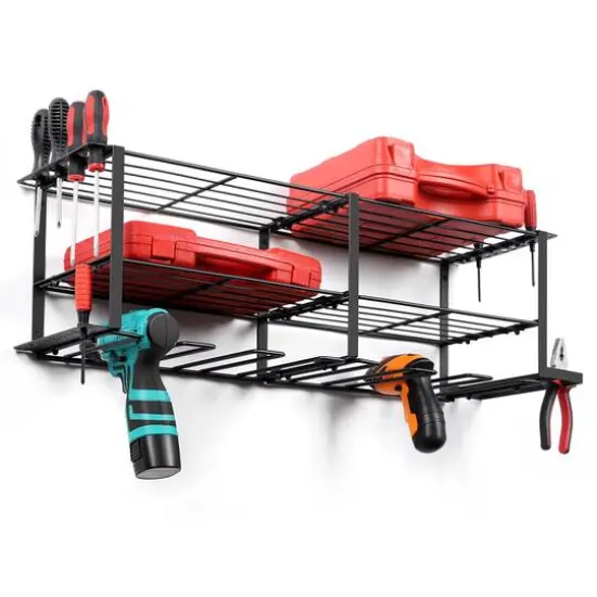 NEX&trade; 27" Black Wire Power Tool Wall Organizer {7}
