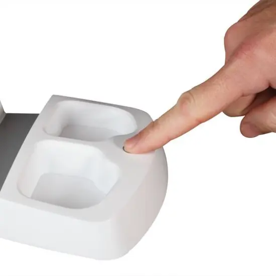 OttLite Wellness Series 26.25" White LED Desk Lamp with Charging Station {8}