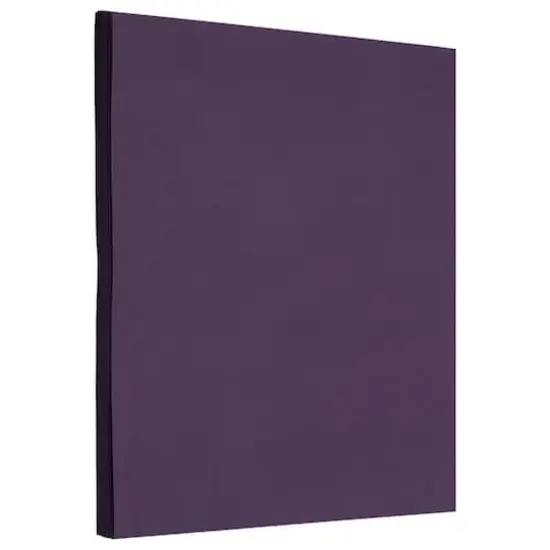 JAM Paper Matte 8.5'' x 11'' 28lb. Paper, 50 Sheets Dark Purple {1}
