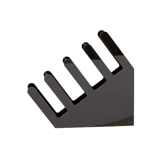 Mind Reader 4 Compartment Acrylic Cup & Lid Storage Organizer Black {6}