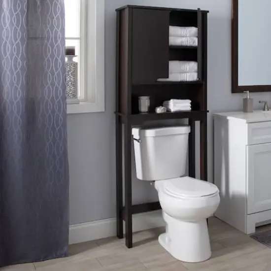 Organize It All Ambassador Espresso Over the Toilet Space Saver {3}