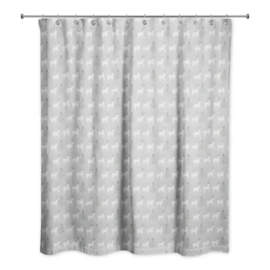 Deer & Tree Pattern Shower Curtain {1}