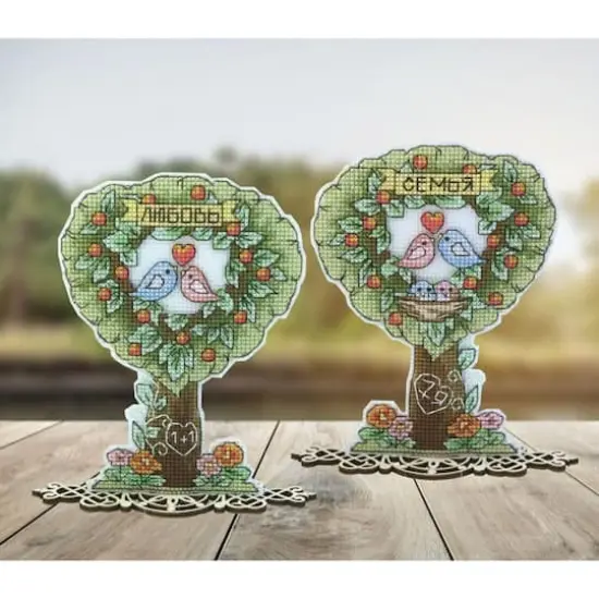 Crystal Art Plastic Canvas Counted Cross Stitch Kit Amulets Family Tree {1}