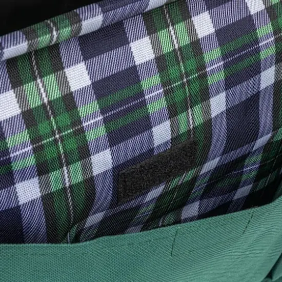 Household Essentials Large-Capacity Krush Utility Tote with 4 Exterior Pockets Blue/Green Plaid {6}