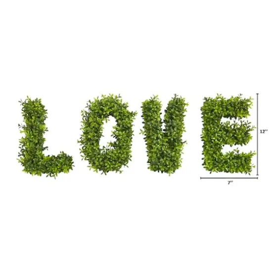 12" LOVE Boxwood Wall Decoration {3}