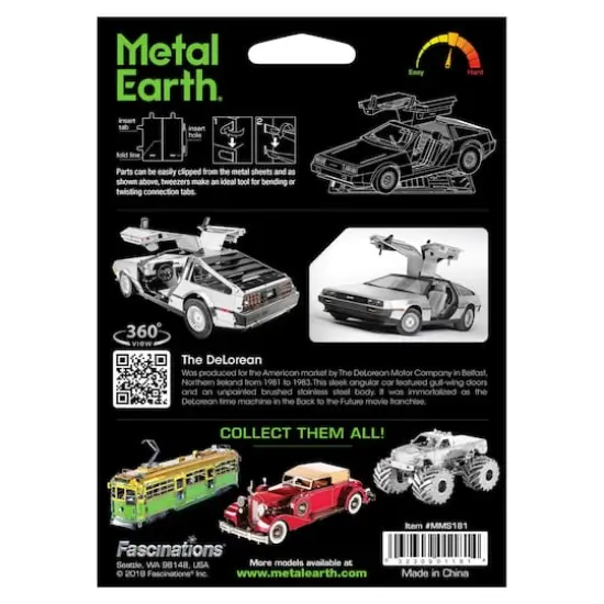 Metal Earth&reg; DeLorean Steel Model Kit {16}