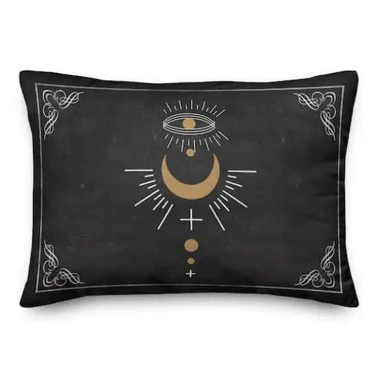 Eye Moon Boarder 2 14" x 20" Throw Pillow {1}