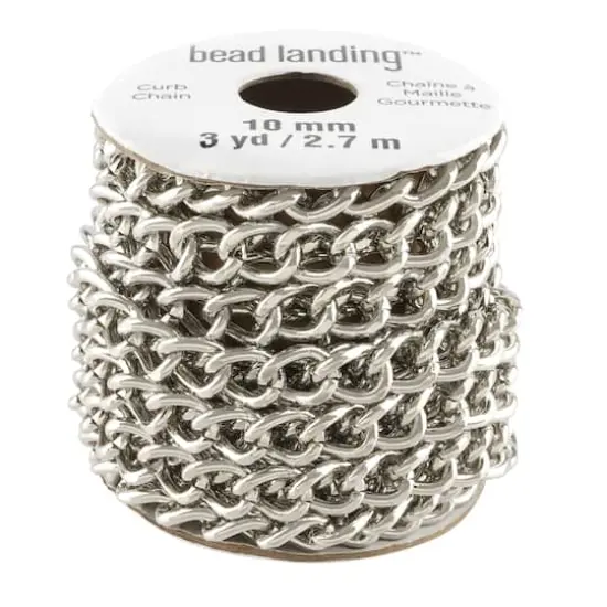 3yd. Cable Chain by Bead Landing&trade; Rhodium {1}