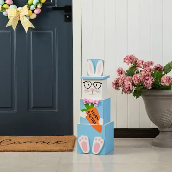 Glitzhome&reg; 24" Wooden Double Sided Easter & July 4th Porch D&eacute;cor {4}