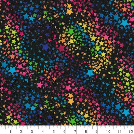 Fabric Traditions Rainbow Stars Cotton Fabric {3}
