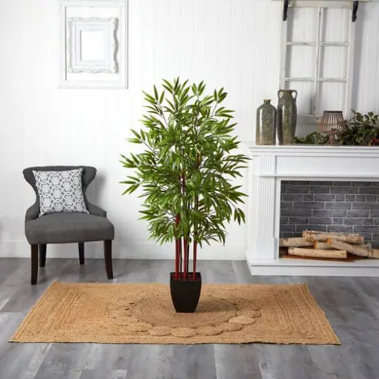 5ft. Potted Bamboo Silk Tree {6}