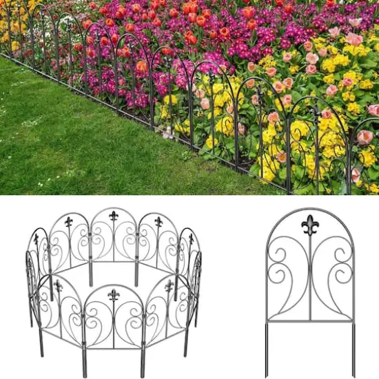 NEX&trade; Black Decorative Butterfly Garden Fence, 10ct. {1}