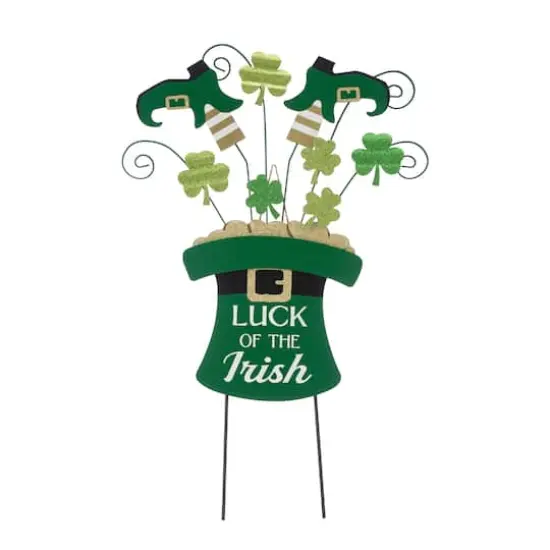 Glitzhome® 31.5" Wooden St. Patrick's Leprechaun Belt Décor {1}