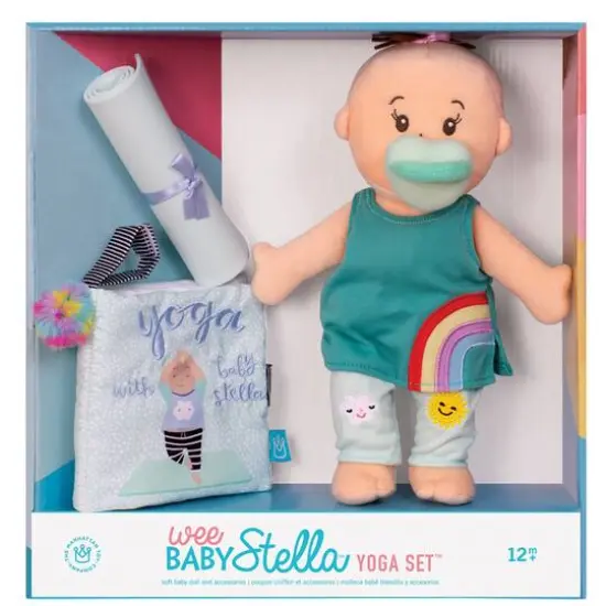 Manhattan Toy&reg; Wee Baby Stella Soft Baby Doll with Yoga Set {1}