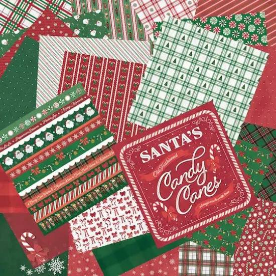 6" x 6" Peppermint Plaid Double-Sided Paper Pad, 24 Sheets by Recollections™ {4}